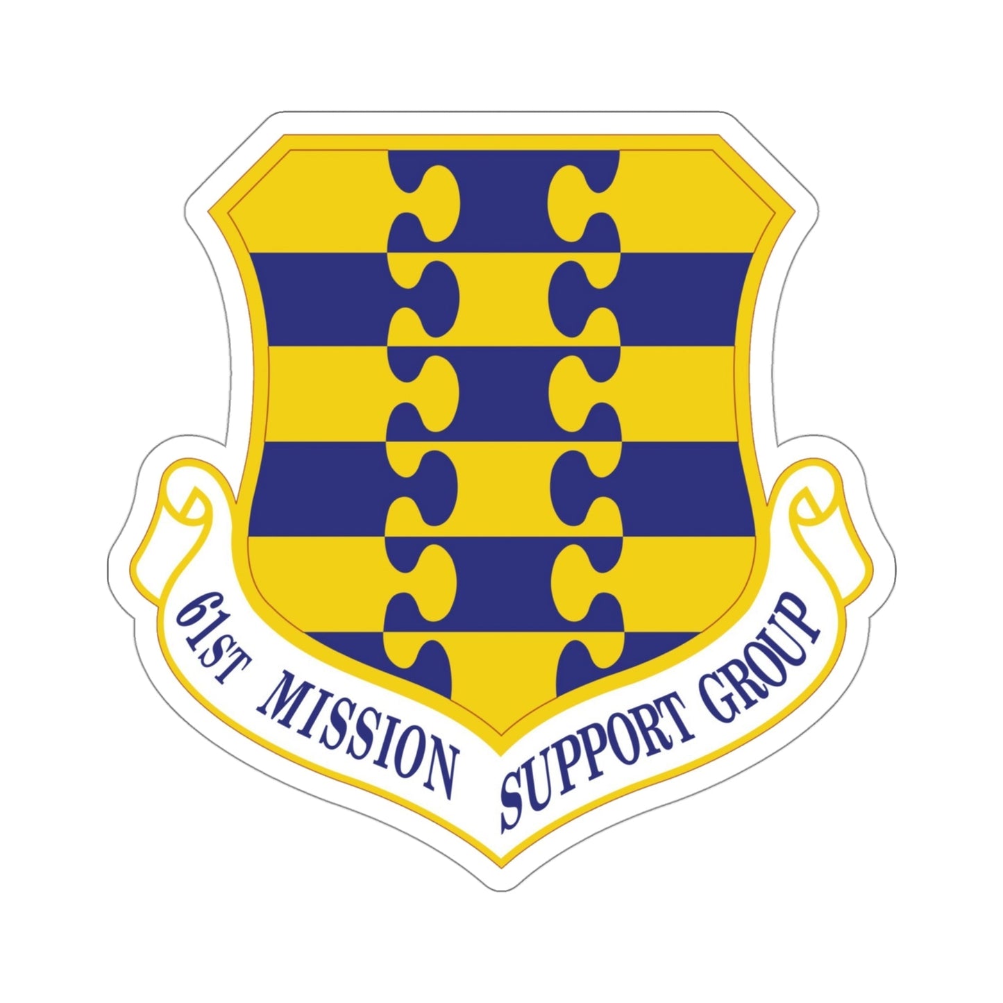 61st Mission Support Group (U.S. Air Force) STICKER Vinyl Die-Cut Decal-4 Inch-The Sticker Space