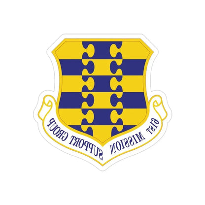 61st Mission Support Group (U.S. Air Force) REVERSE PRINT Transparent Die-Cut STICKER - The Sticker Space