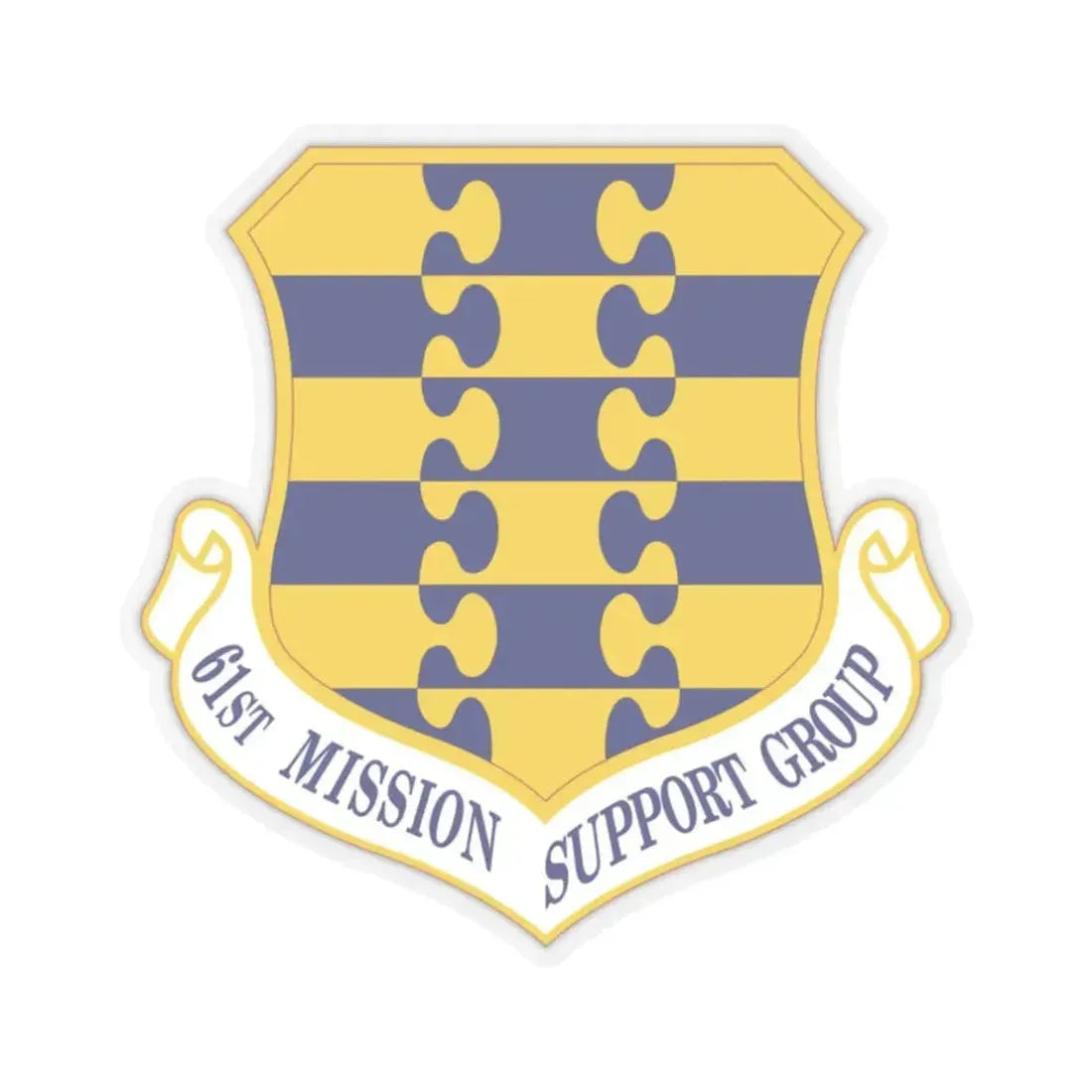 61st Mission Support Group (U.S. Air Force) STICKER Vinyl Kiss-Cut Decal 2 Inch Transparent - The Sticker Space