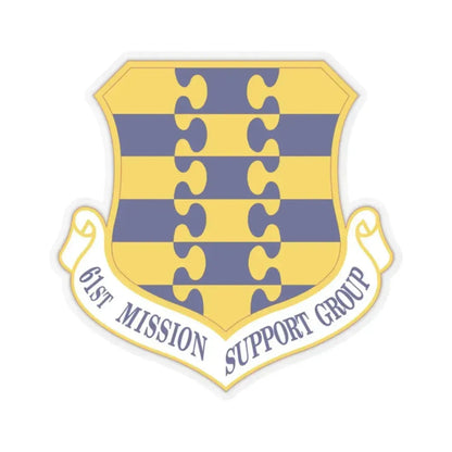 61st Mission Support Group (U.S. Air Force) STICKER Vinyl Kiss-Cut Decal 2 Inch Transparent - The Sticker Space