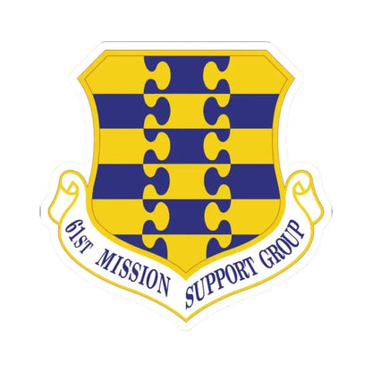 61st Mission Support Group (U.S. Air Force) STICKER Vinyl Kiss-Cut Decal 2 Inch White - The Sticker Space