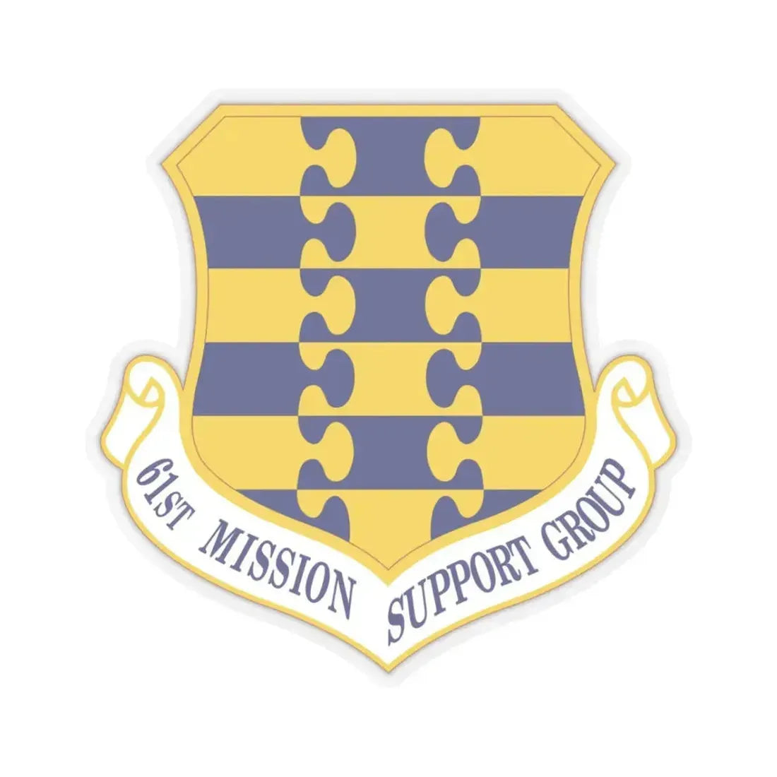 61st Mission Support Group (U.S. Air Force) STICKER Vinyl Kiss-Cut Decal 3 Inch Transparent - The Sticker Space