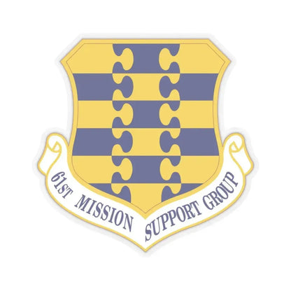 61st Mission Support Group (U.S. Air Force) STICKER Vinyl Kiss-Cut Decal 3 Inch Transparent - The Sticker Space