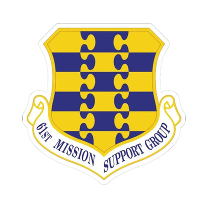 61st Mission Support Group (U.S. Air Force) STICKER Vinyl Kiss-Cut Decal 3 Inch White - The Sticker Space
