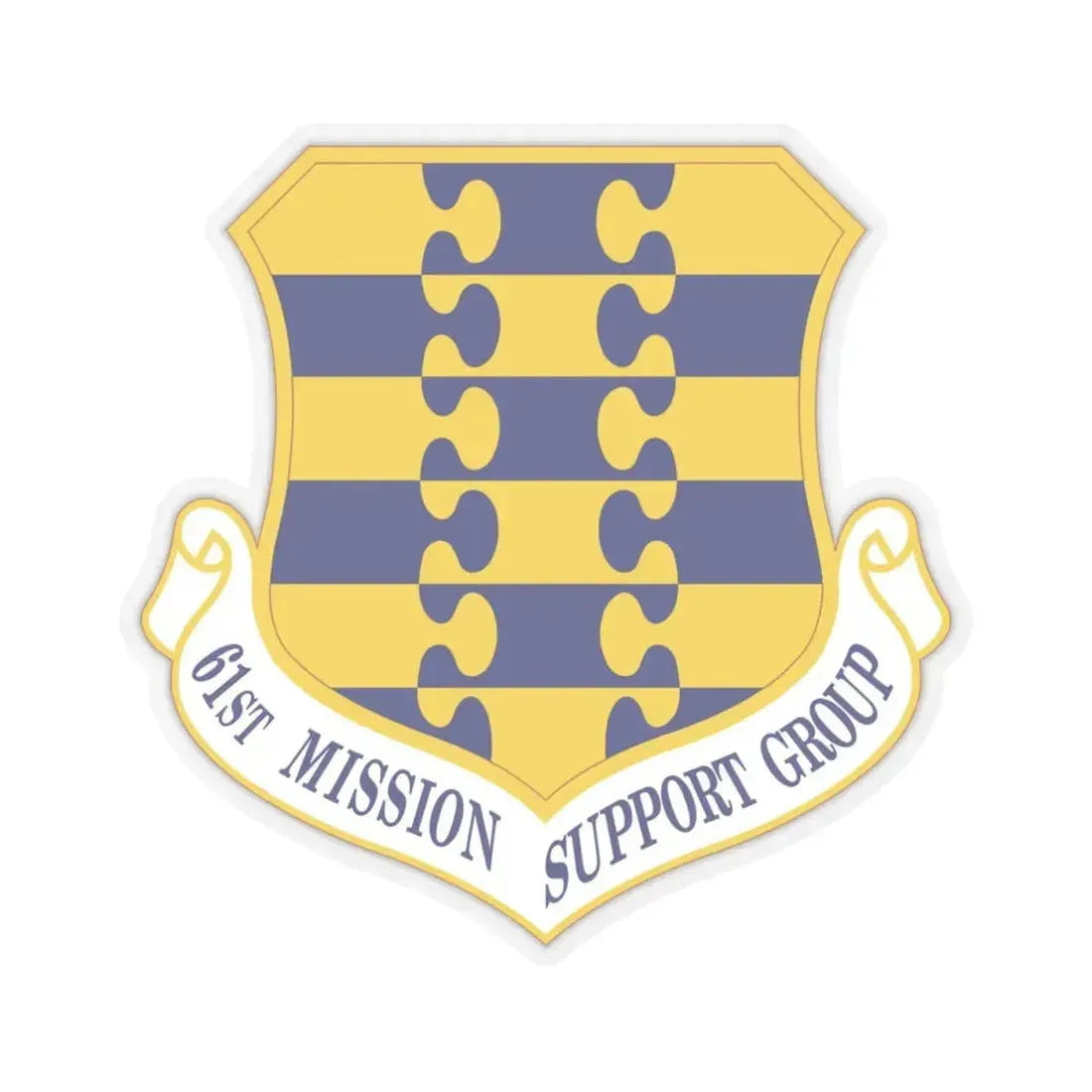 61st Mission Support Group (U.S. Air Force) STICKER Vinyl Kiss-Cut Decal 4 Inch Transparent - The Sticker Space
