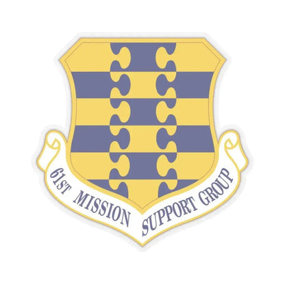 61st Mission Support Group (U.S. Air Force) STICKER Vinyl Kiss-Cut Decal 4 Inch Transparent - The Sticker Space
