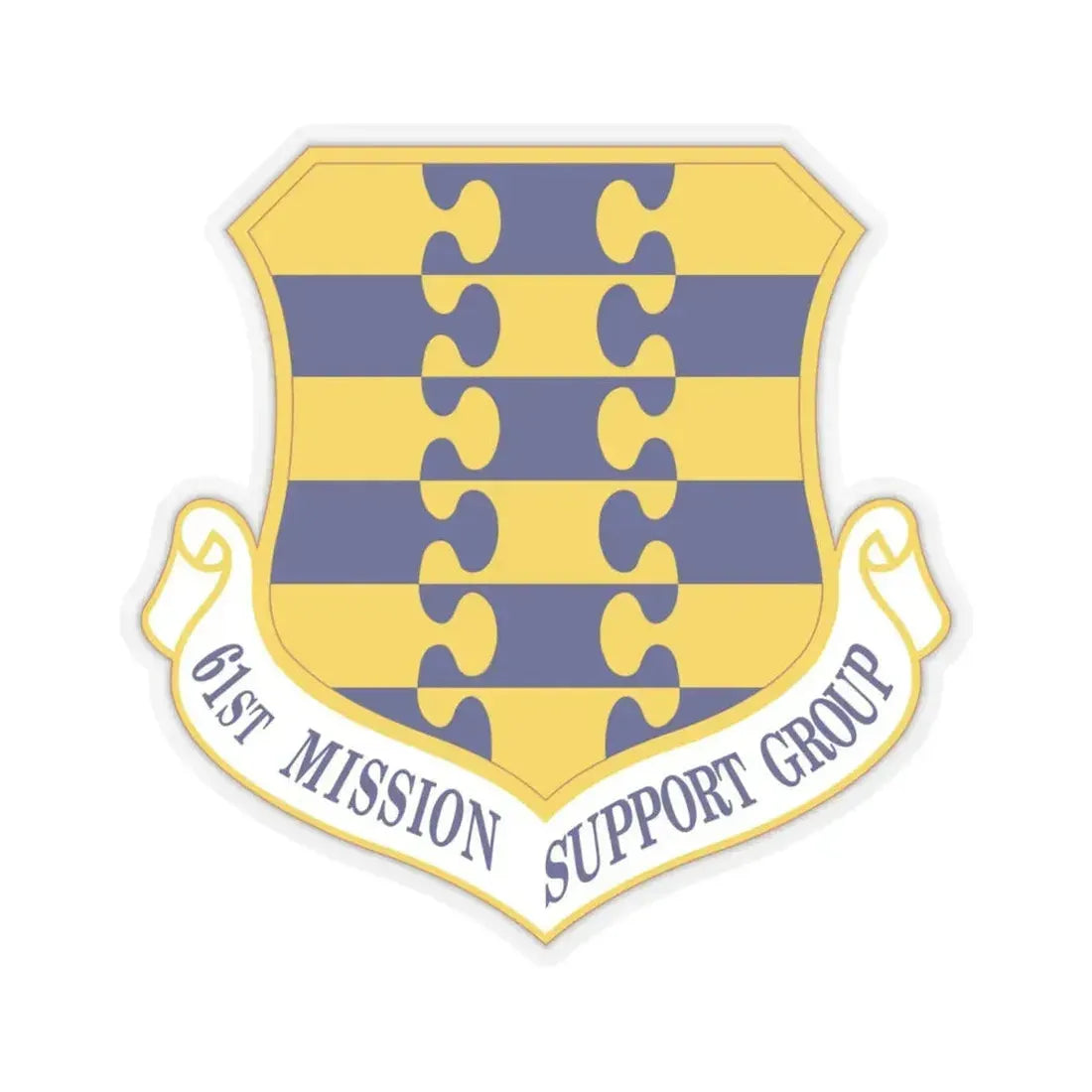 61st Mission Support Group (U.S. Air Force) STICKER Vinyl Kiss-Cut Decal 6 Inch Transparent - The Sticker Space
