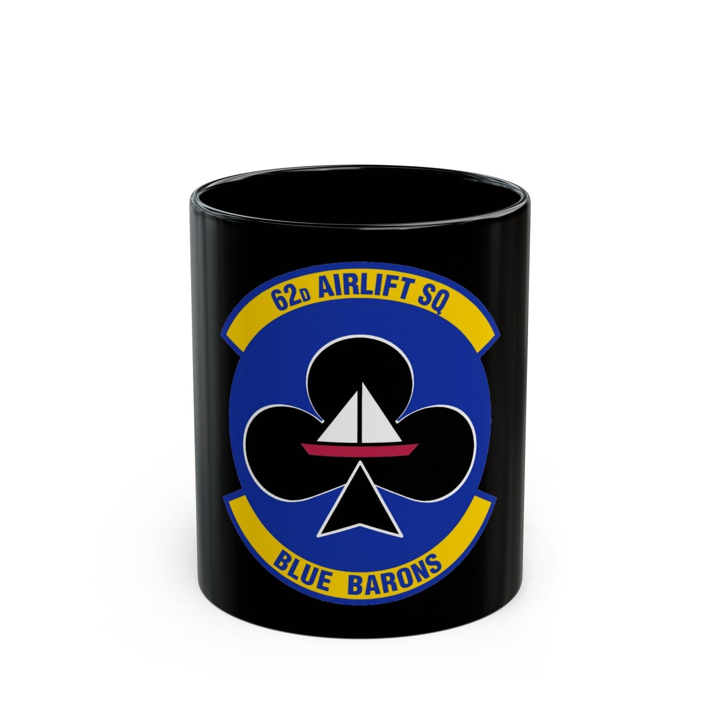 62 Airlift Squadron (U.S. Air Force) Black Coffee Mug-11oz-The Sticker Space