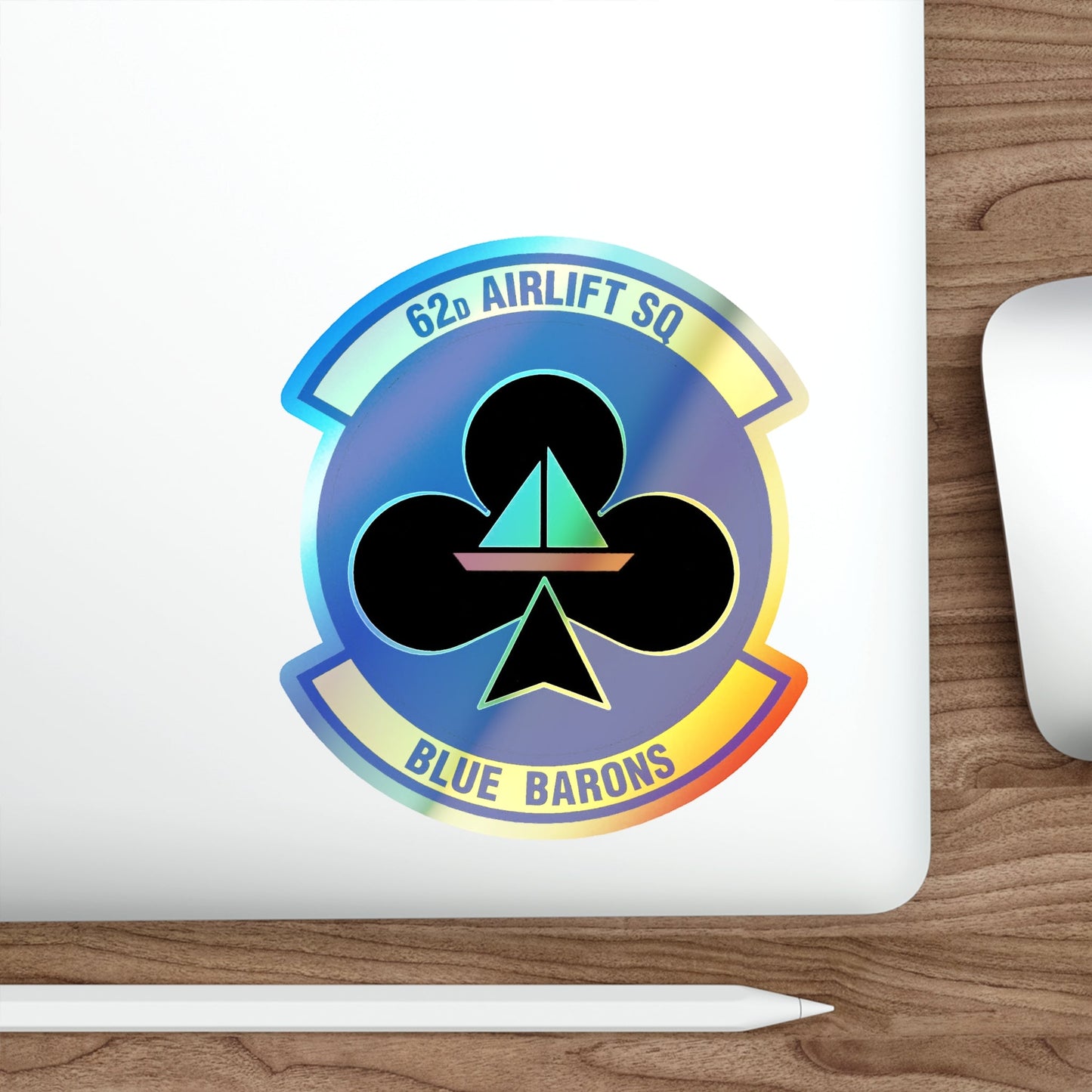 62 Airlift Squadron (U.S. Air Force) Holographic STICKER Die-Cut Vinyl Decal-The Sticker Space