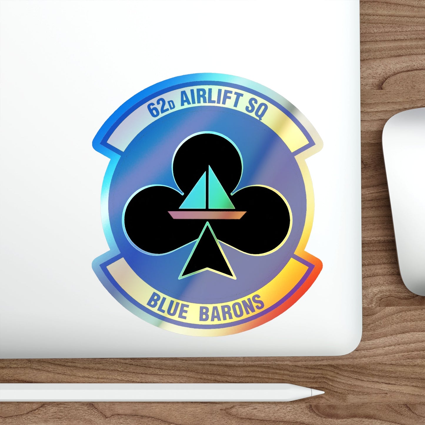 62 Airlift Squadron (U.S. Air Force) Holographic STICKER Die-Cut Vinyl Decal-The Sticker Space