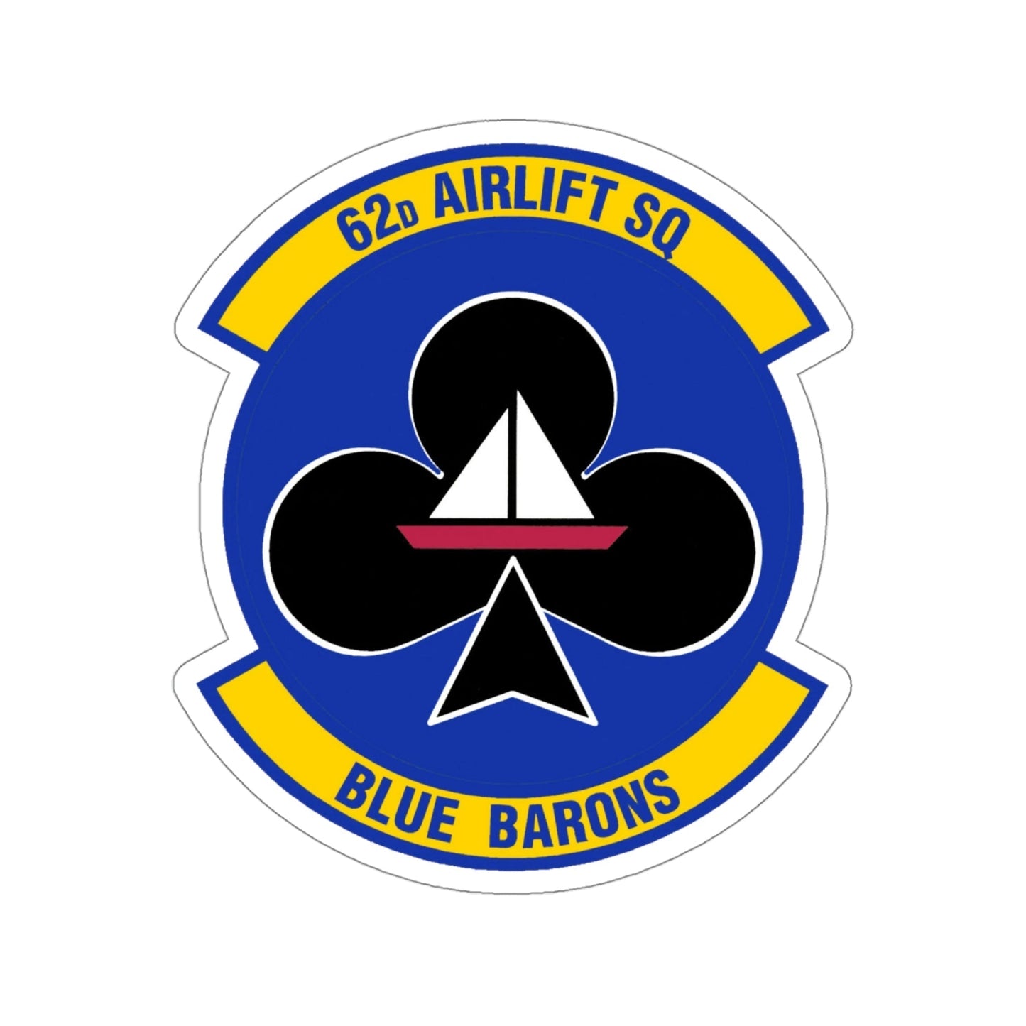 62 Airlift Squadron (U.S. Air Force) STICKER Vinyl Die-Cut Decal-4 Inch-The Sticker Space