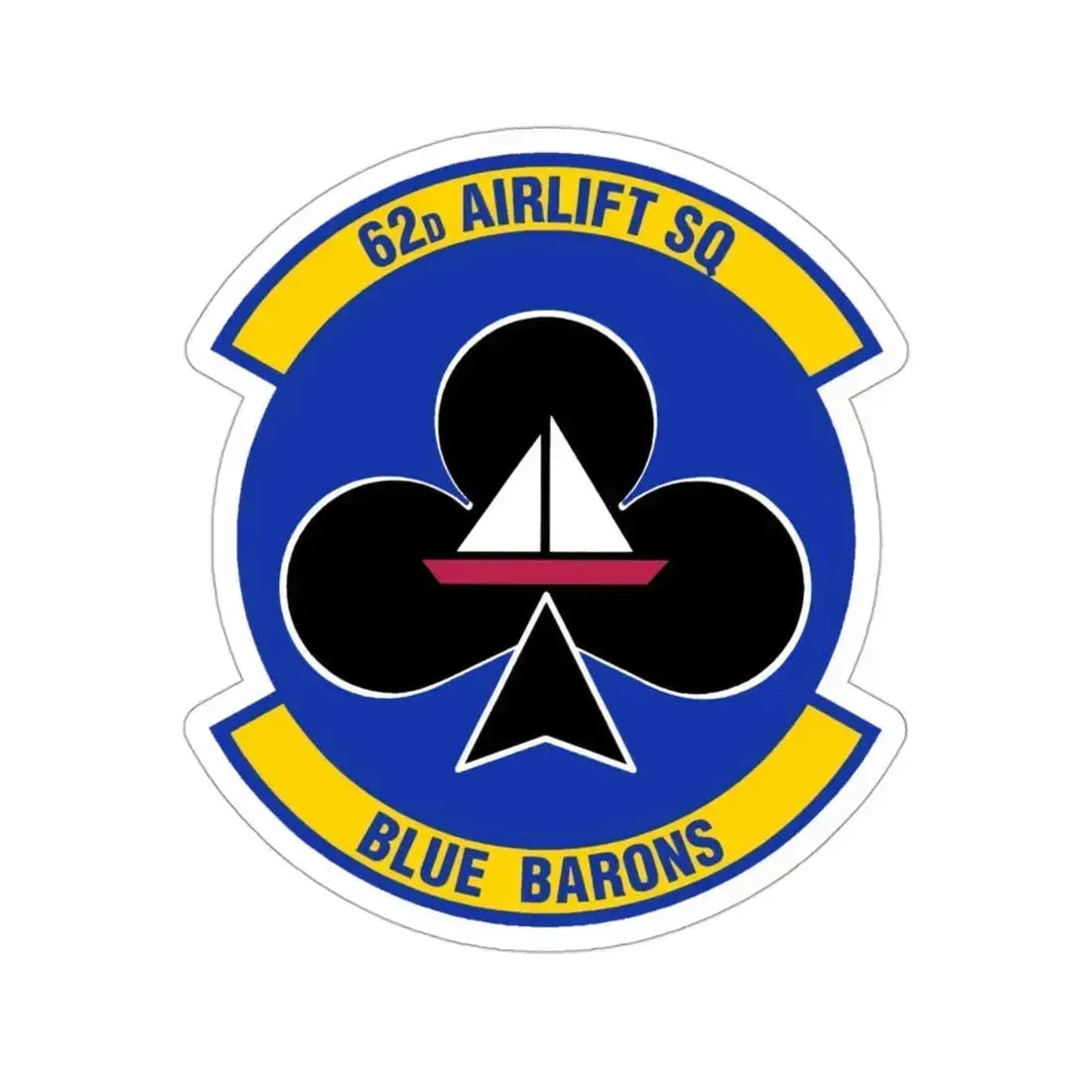 62 Airlift Squadron (U.S. Air Force) STICKER Vinyl Die-Cut Decal 3 Inch - The Sticker Space
