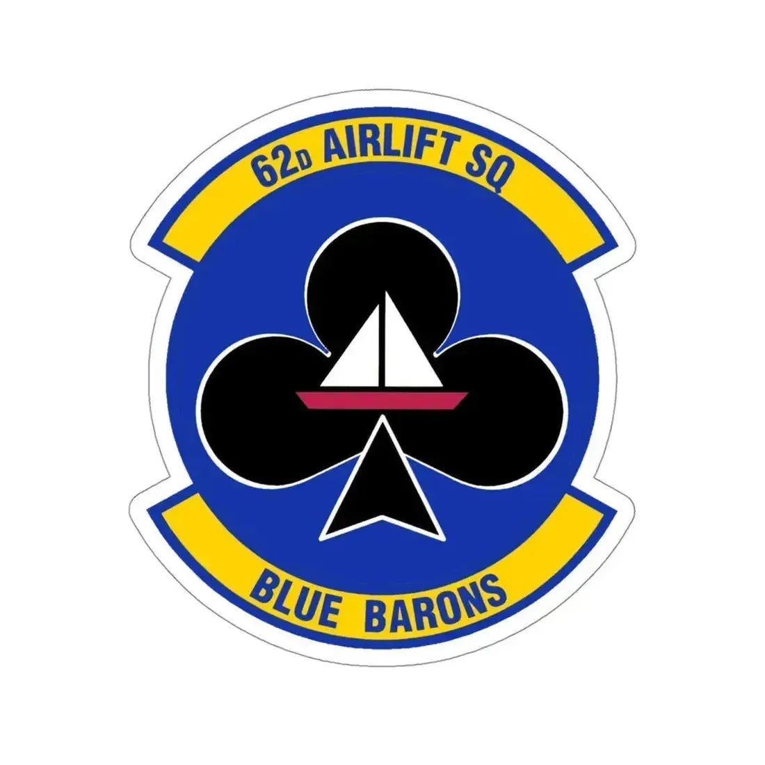 62 Airlift Squadron (U.S. Air Force) STICKER Vinyl Die-Cut Decal 4 Inch - The Sticker Space