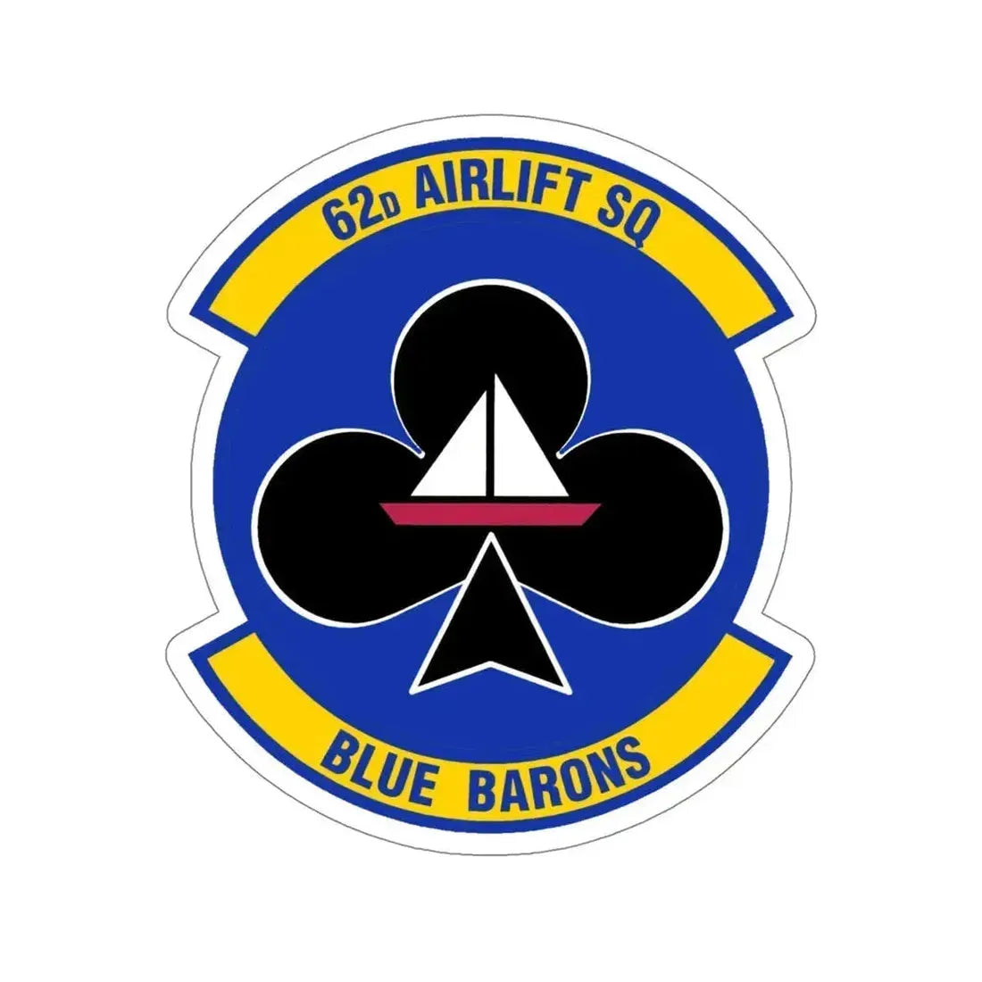 62 Airlift Squadron (U.S. Air Force) STICKER Vinyl Die-Cut Decal 5 Inch - The Sticker Space
