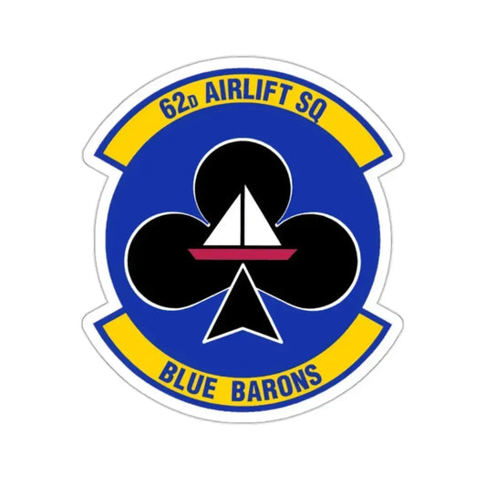 62 Airlift Squadron (U.S. Air Force) STICKER Vinyl Kiss-Cut Decal 2 Inch White - The Sticker Space