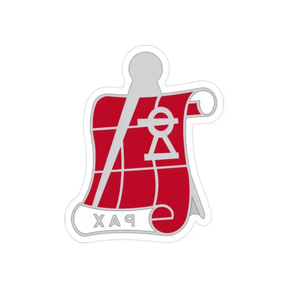 62 Engineer Company (U.S. Army) REVERSE PRINT Transparent Die-Cut STICKER - The Sticker Space