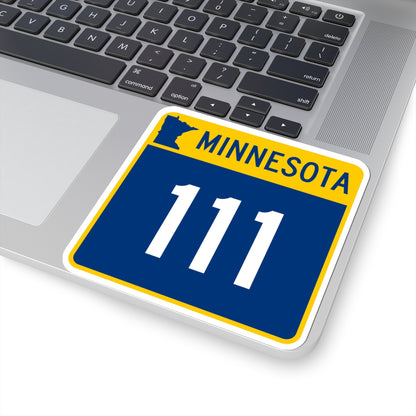MN-111 (Minnesota) (Road Sign) STICKER Vinyl Kiss-Cut Decal