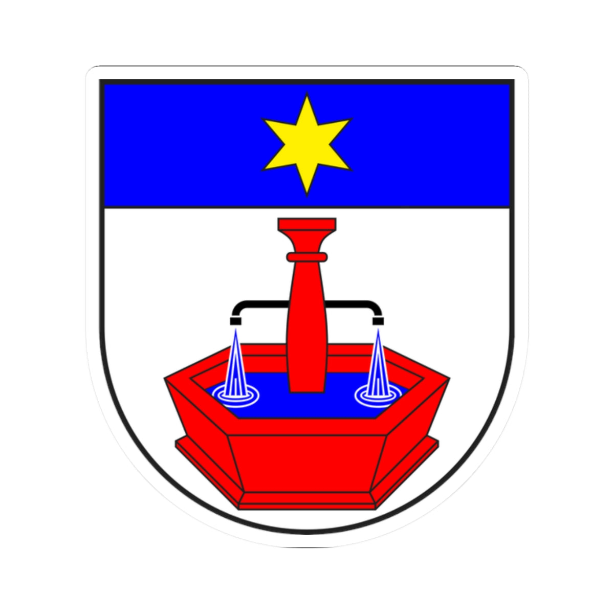 Rothenbrunnen wappen (Switzerland) (Coat of Arms) STICKER Vinyl Kiss-Cut Decal