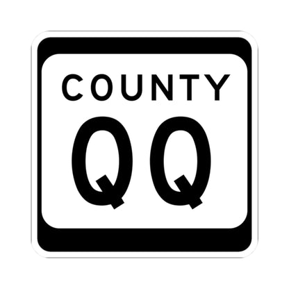 WIS County QQ (Wisconsin) (Road Sign) STICKER Vinyl Kiss-Cut Decal