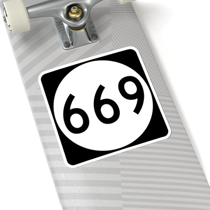 PR tertiary 669 (Puerto Rico) (Road Sign) STICKER Vinyl Kiss-Cut Decal
