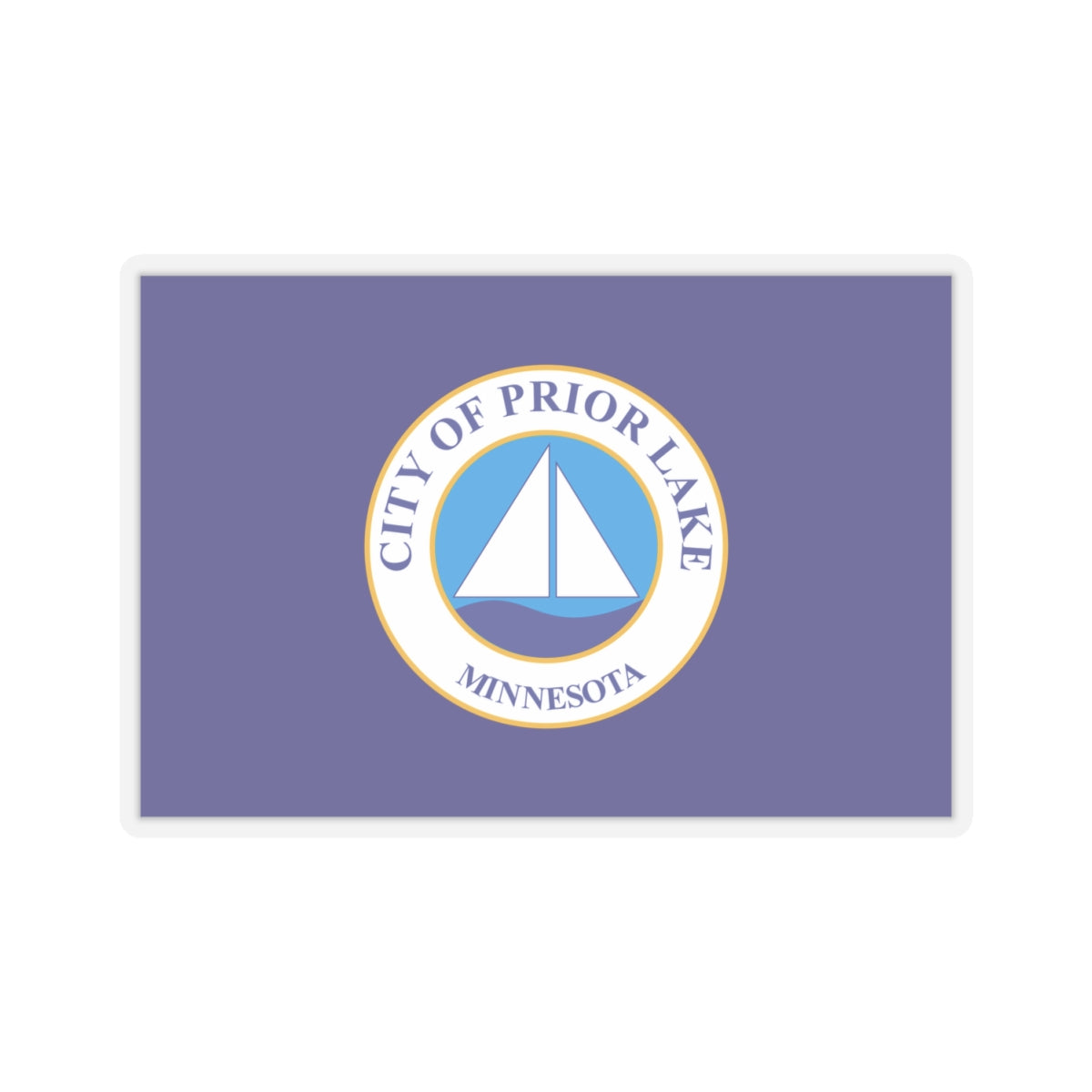 Flag of Prior Lake, Minnesota - STICKER Vinyl Kiss-Cut Decal