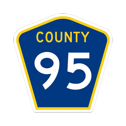 County 95 MN (Minnesota) (Road Sign) STICKER Vinyl Kiss-Cut Decal