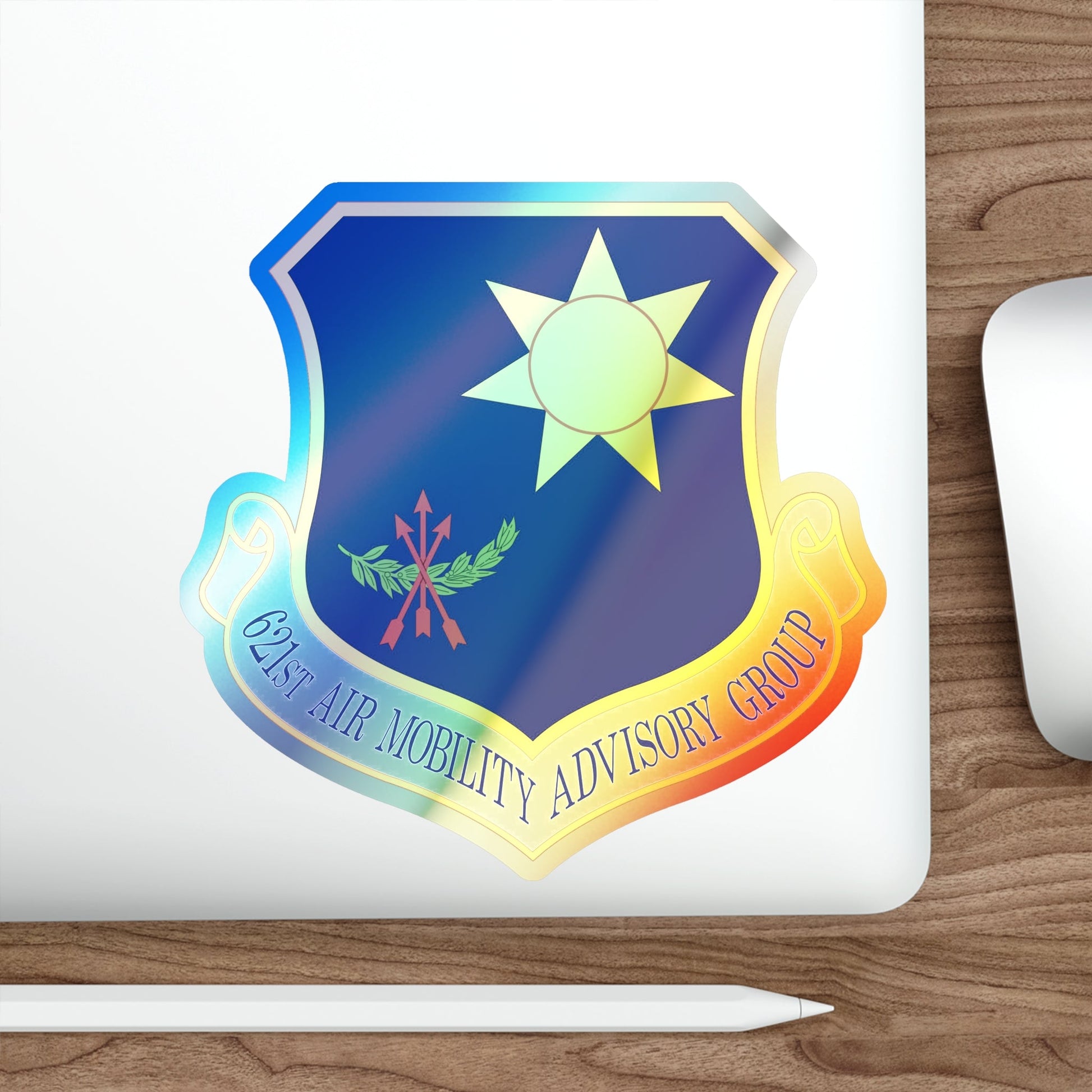 621 Air Mobility Advisory Group AMC (U.S. Air Force) Holographic STICKER Die-Cut Vinyl Decal-The Sticker Space