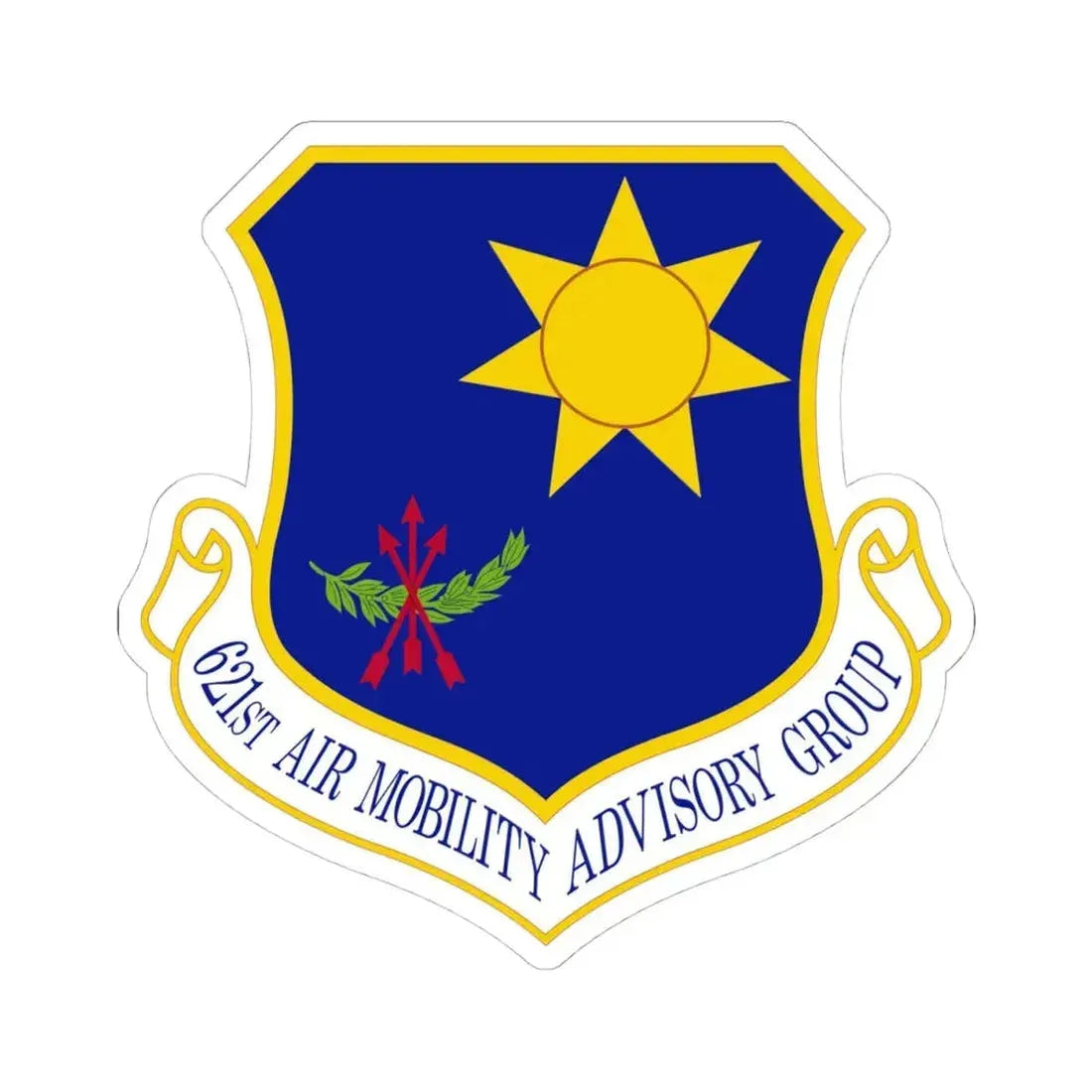 621 Air Mobility Advisory Group AMC (U.S. Air Force) STICKER Vinyl Kiss-Cut Decal 4 Inch White - The Sticker Space