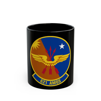 621 Air Mobility Operations Squadron AMC (U.S. Air Force) Black Coffee Mug-11oz-The Sticker Space