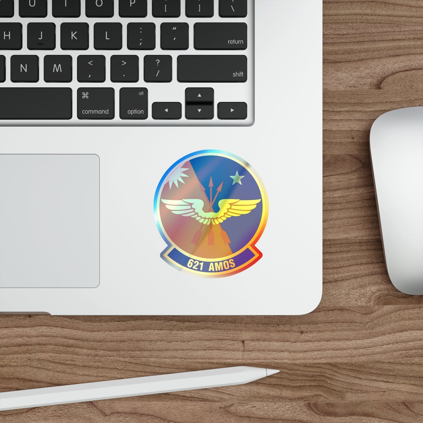 621 Air Mobility Operations Squadron AMC (U.S. Air Force) Holographic STICKER Die-Cut Vinyl Decal-The Sticker Space