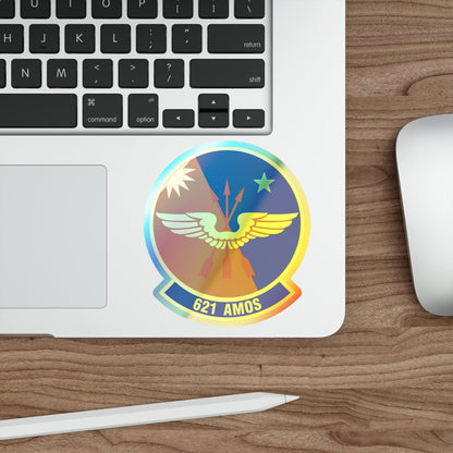 621 Air Mobility Operations Squadron AMC (U.S. Air Force) Holographic STICKER Die-Cut Vinyl Decal-The Sticker Space