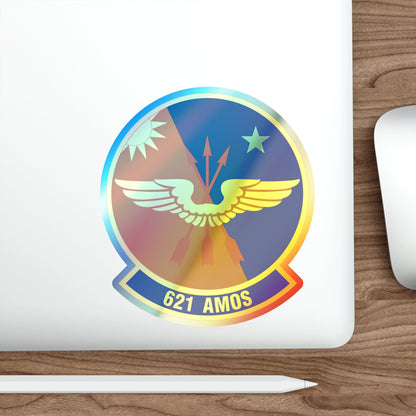 621 Air Mobility Operations Squadron AMC (U.S. Air Force) Holographic STICKER Die-Cut Vinyl Decal-The Sticker Space