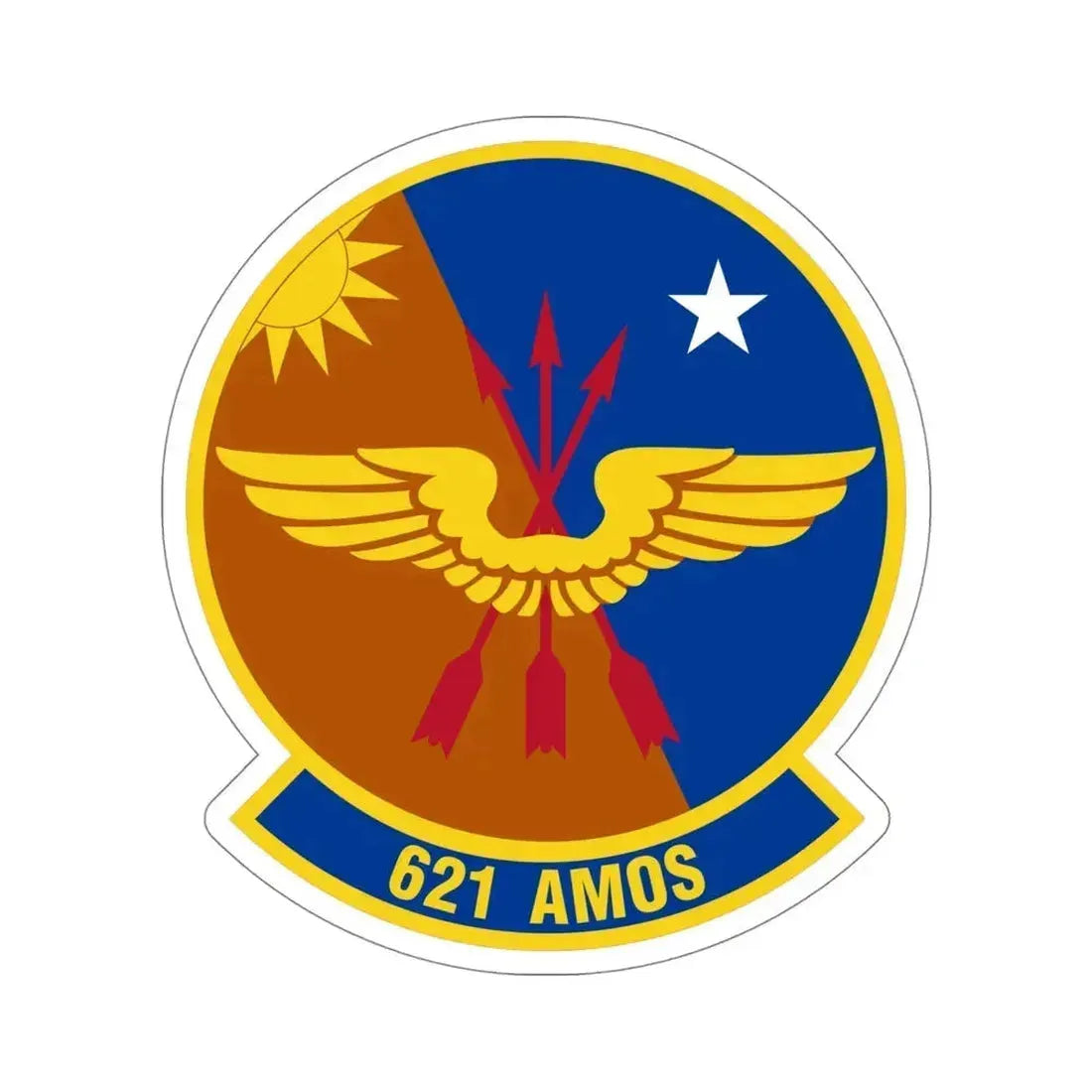 621 Air Mobility Operations Squadron AMC (U.S. Air Force) STICKER Vinyl Die-Cut Decal 5 Inch - The Sticker Space