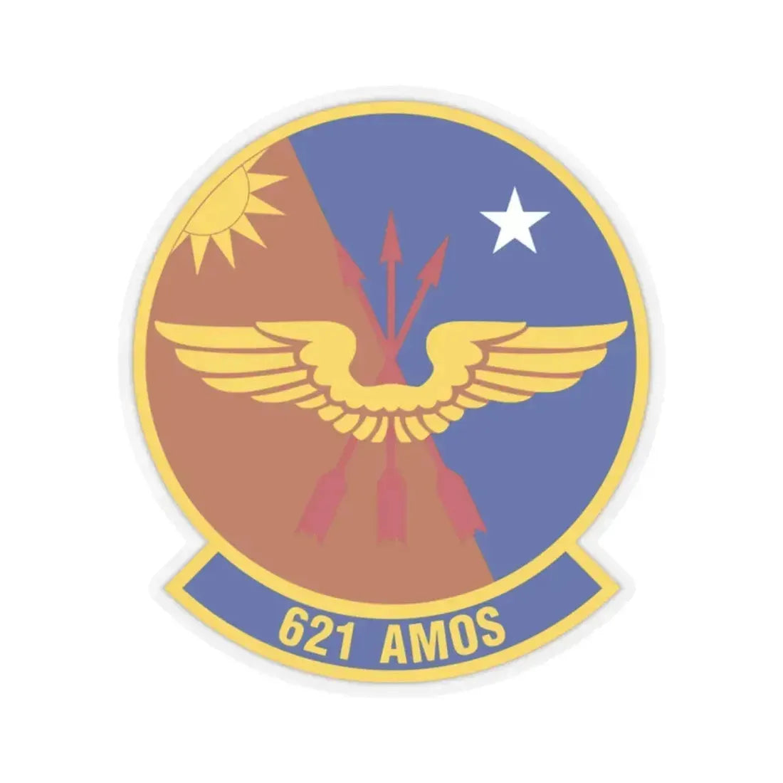 621 Air Mobility Operations Squadron AMC (U.S. Air Force) STICKER Vinyl Kiss-Cut Decal 2 Inch Transparent - The Sticker Space