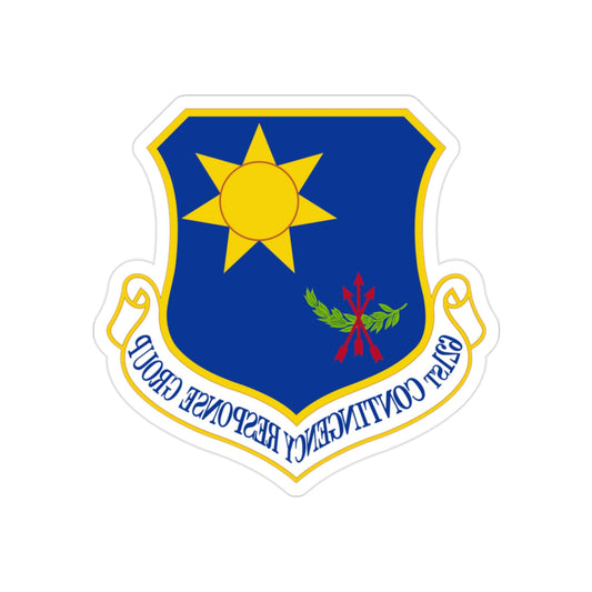 621 Contingency Response Group AMC (U.S. Air Force) REVERSE PRINT Transparent STICKER-2" × 2"-The Sticker Space