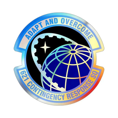 621 Contingency Response Squadron AMC (U.S. Air Force) Holographic STICKER Die-Cut Vinyl Decal 4 Inch Holographic - The Sticker Space