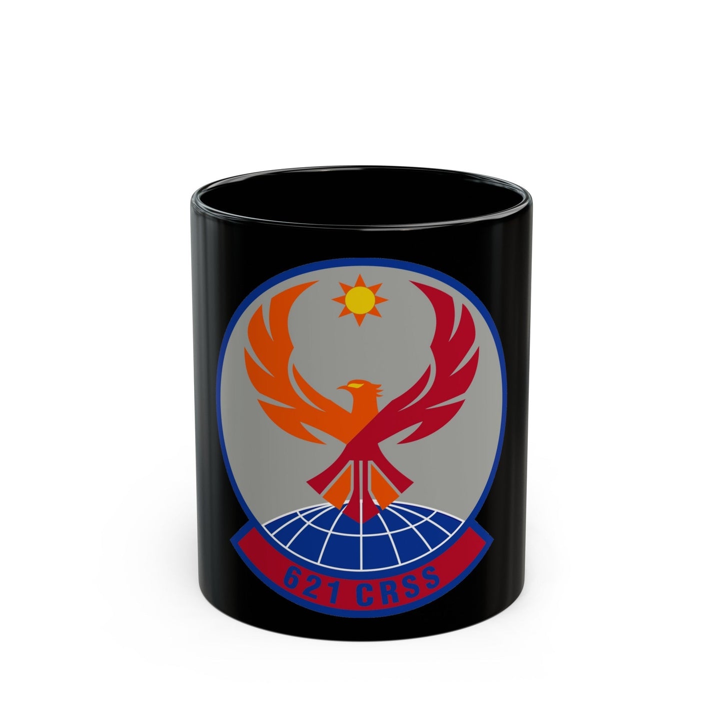 621 Contingency Response Support Sq AMC (U.S. Air Force) Black Coffee Mug-11oz-The Sticker Space