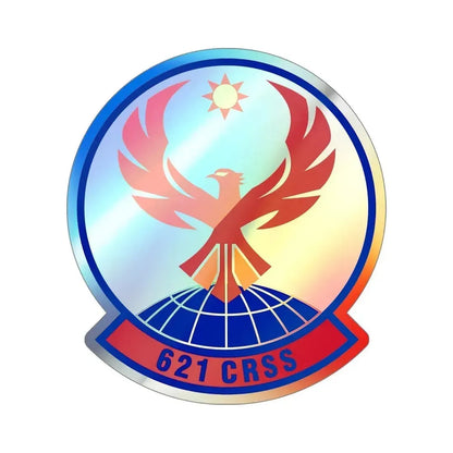 621 Contingency Response Support Sq AMC (U.S. Air Force) Holographic STICKER Die-Cut Vinyl Decal 6 Inch Holographic - The Sticker Space