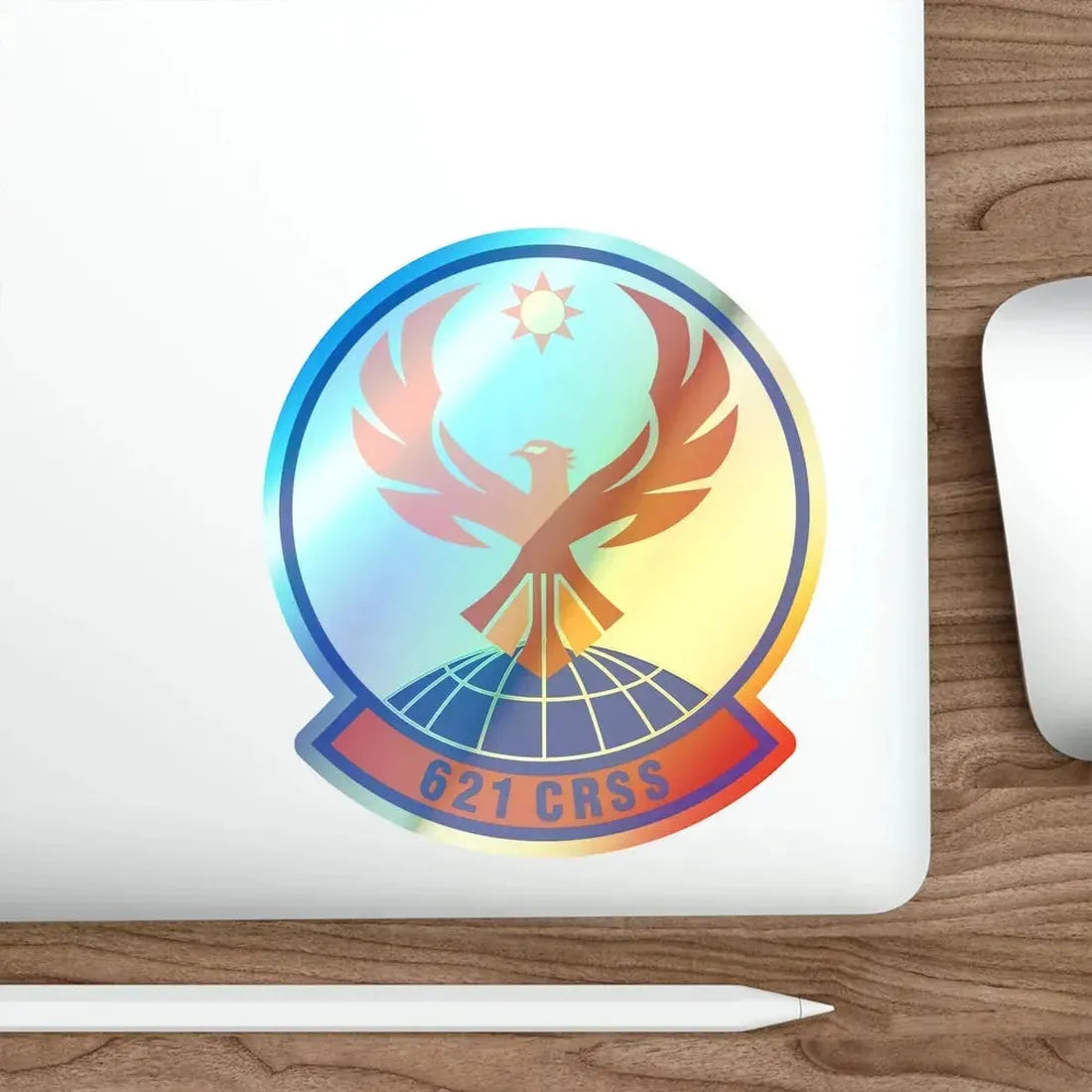 621 Contingency Response Support Sq AMC (U.S. Air Force) Holographic STICKER Die-Cut Vinyl Decal - The Sticker Space