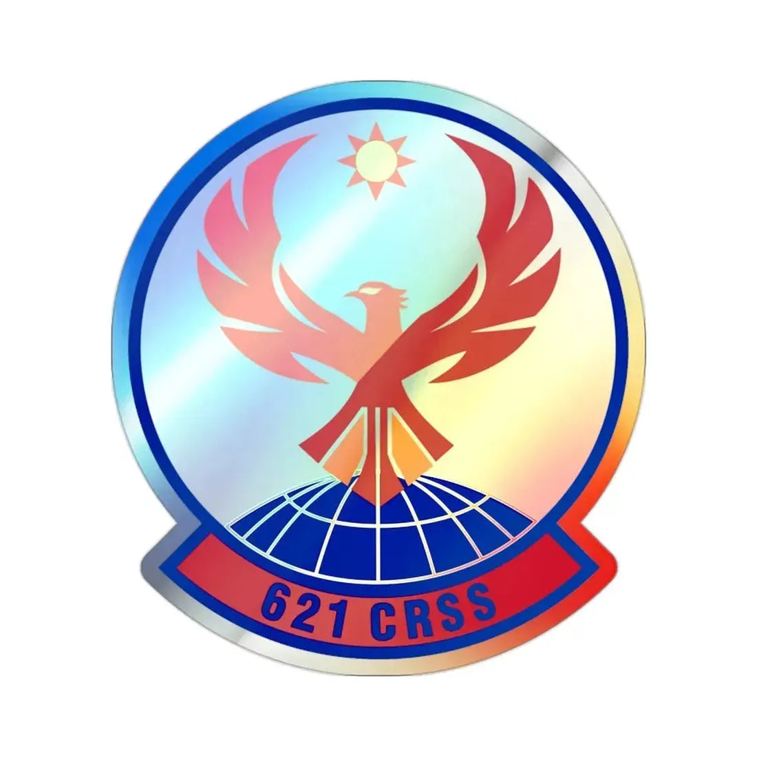 621 Contingency Response Support Sq AMC (U.S. Air Force) Holographic STICKER Die-Cut Vinyl Decal - The Sticker Space