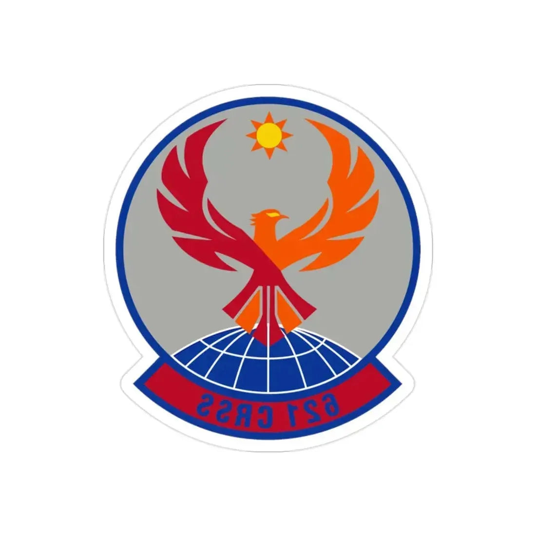 621 Contingency Response Support Sq AMC (U.S. Air Force) REVERSE PRINT Transparent Die-Cut STICKER - The Sticker Space