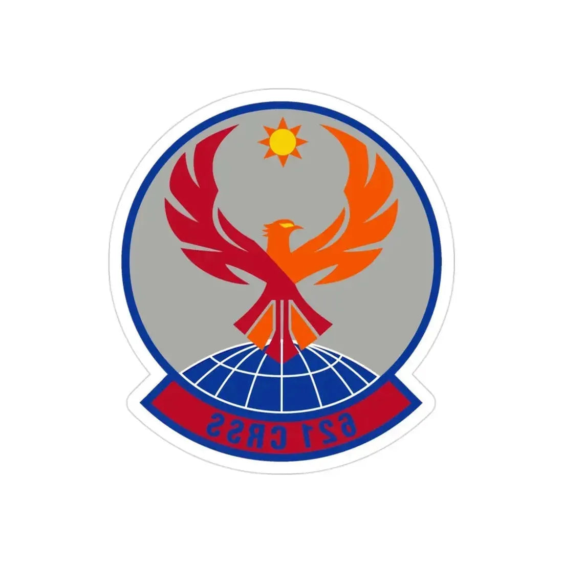 621 Contingency Response Support Sq AMC (U.S. Air Force) REVERSE PRINT Transparent Die-Cut STICKER - The Sticker Space