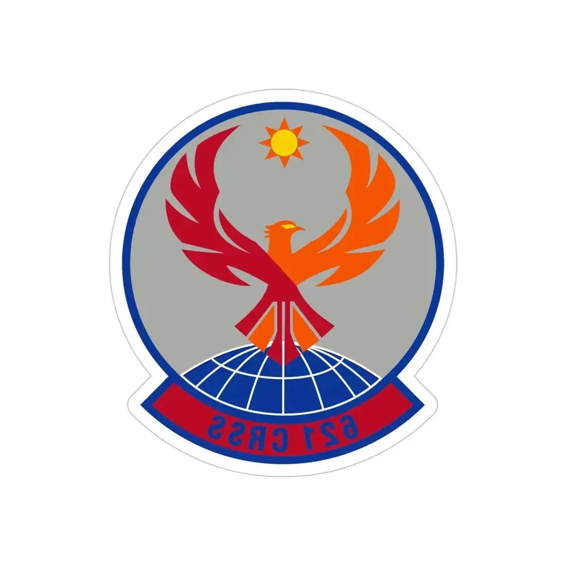 621 Contingency Response Support Sq AMC (U.S. Air Force) REVERSE PRINT Transparent Die-Cut STICKER - The Sticker Space
