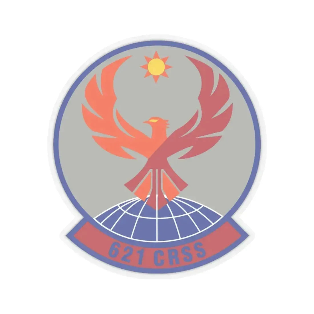 621 Contingency Response Support Sq AMC (U.S. Air Force) STICKER Vinyl Kiss-Cut Decal 4 Inch Transparent - The Sticker Space