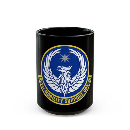 621 Mobility Support Operations Squadron AMC (U.S. Air Force) Black Coffee Mug-15oz-The Sticker Space