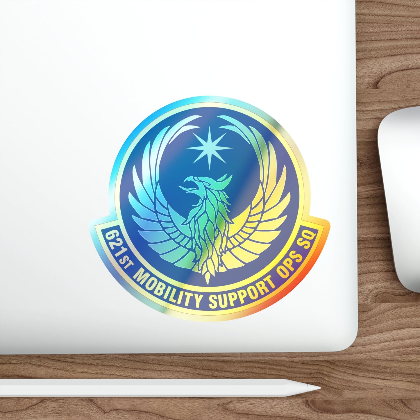 621 Mobility Support Operations Squadron AMC (U.S. Air Force) Holographic STICKER Die-Cut Vinyl Decal-The Sticker Space