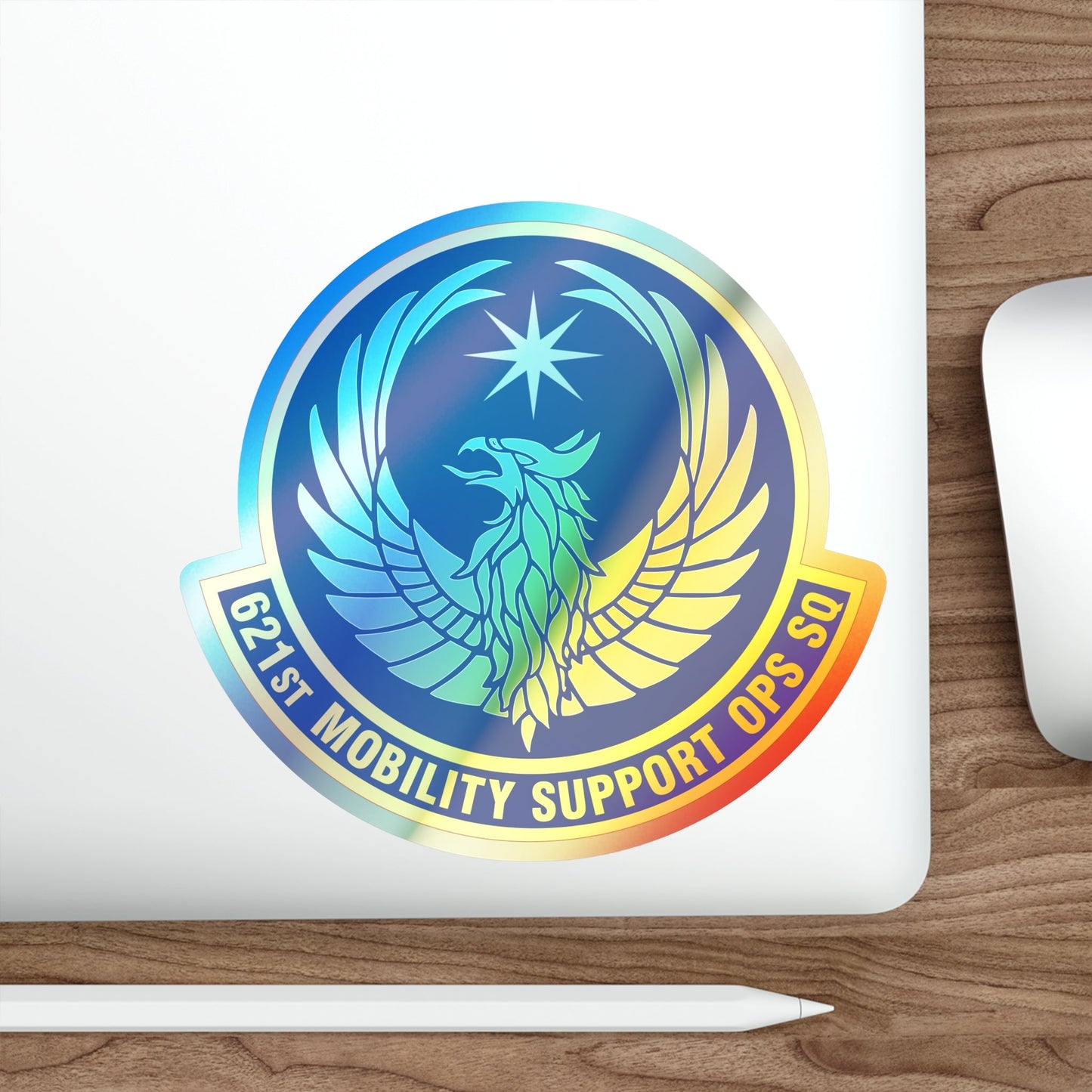 621 Mobility Support Operations Squadron AMC (U.S. Air Force) Holographic STICKER Die-Cut Vinyl Decal-The Sticker Space