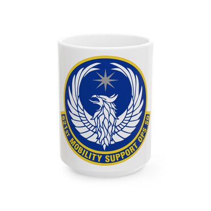 621 Mobility Support Operations Squadron AMC (U.S. Air Force) White Coffee Mug-15oz-The Sticker Space