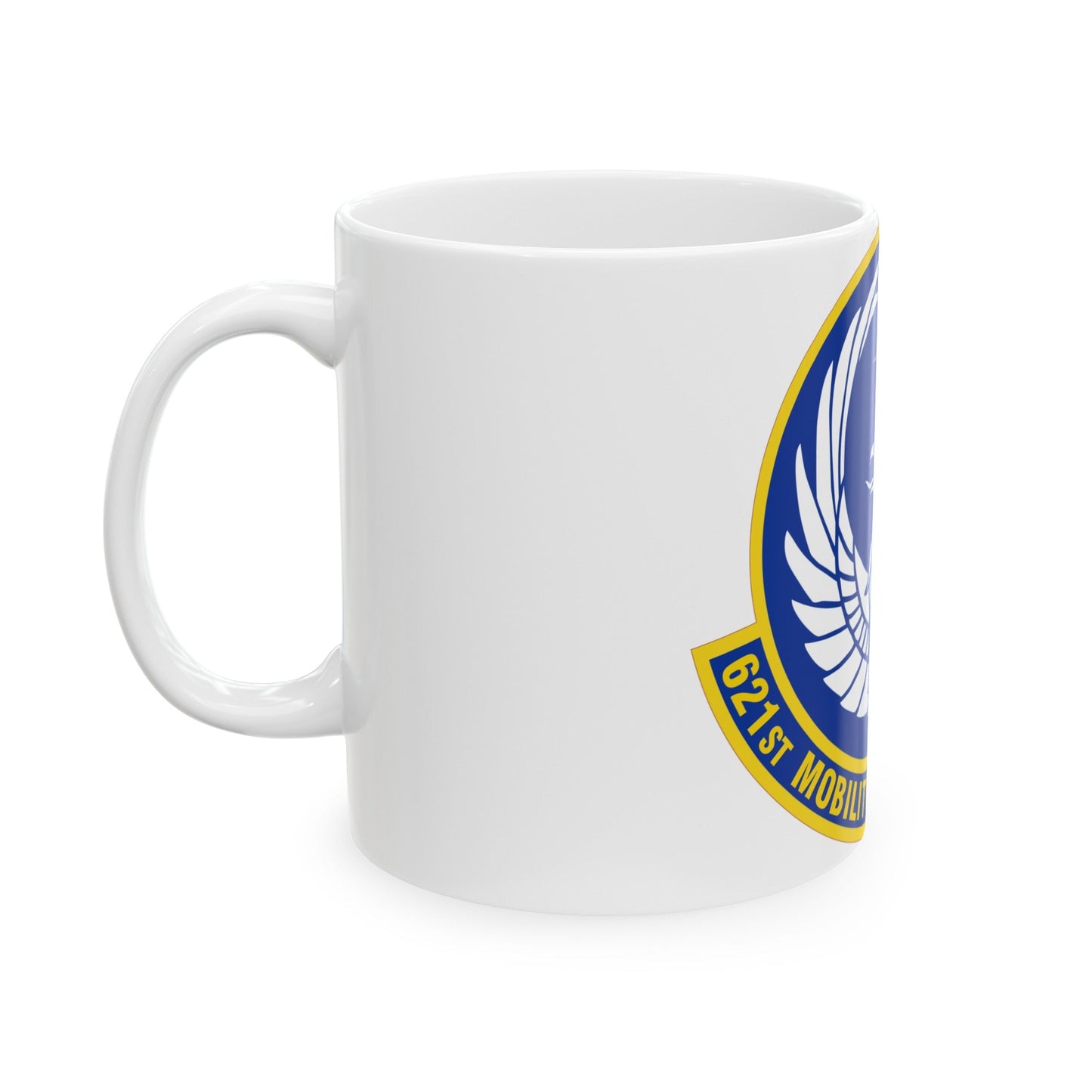 621 Mobility Support Operations Squadron AMC (U.S. Air Force) White Coffee Mug-The Sticker Space