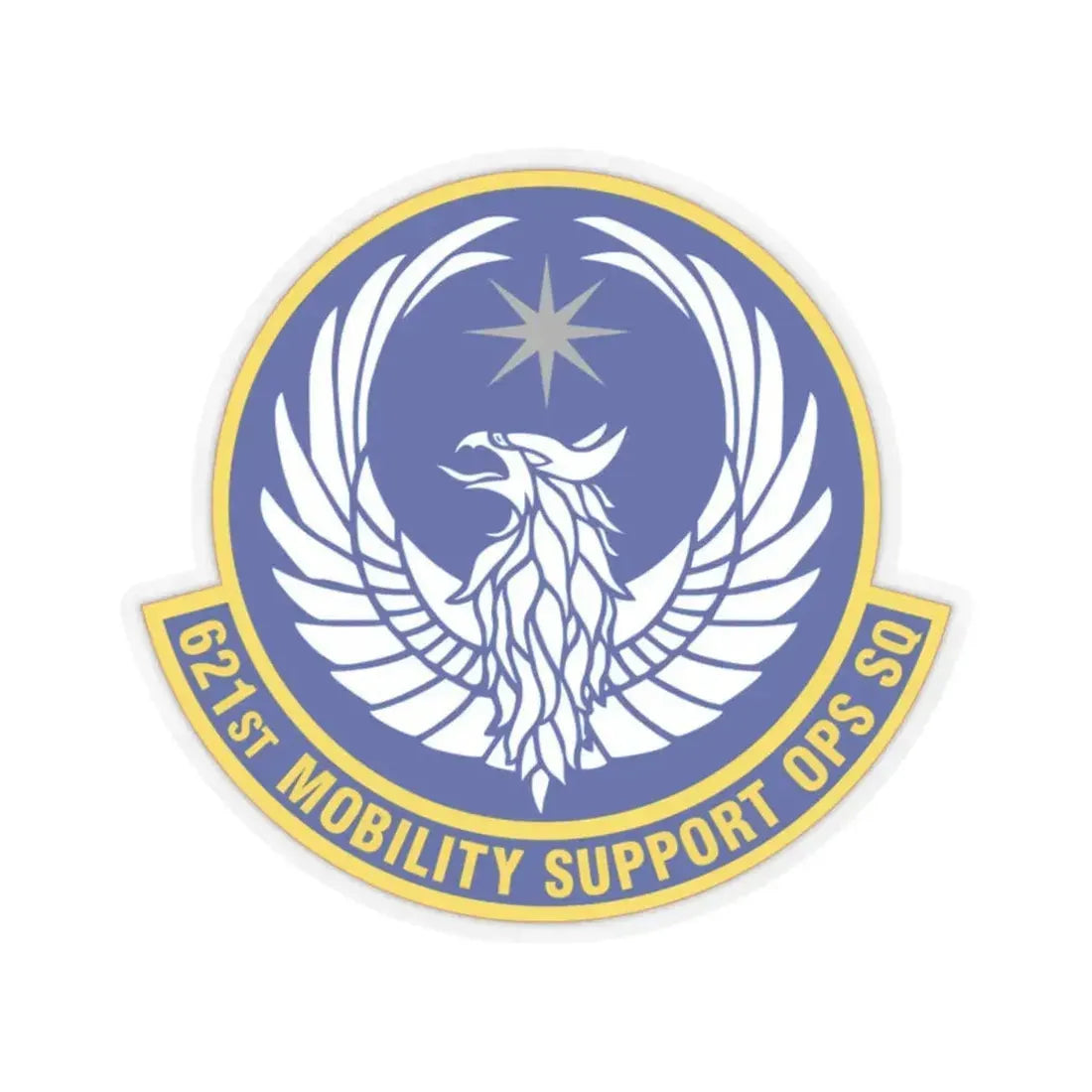 621 Mobility Support Operations Squadron AMC (U.S. Air Force) STICKER Vinyl Kiss-Cut Decal 2 Inch Transparent - The Sticker Space